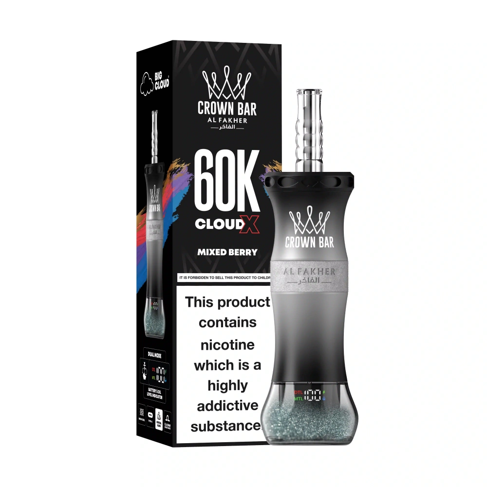 Al Fakher Crown Bar 60K E-Hose X Disposable Vape 50ml (6MG) Al Fakher Crown Bar 60K E-Hose X Disposable Vape 50ml (6MG)